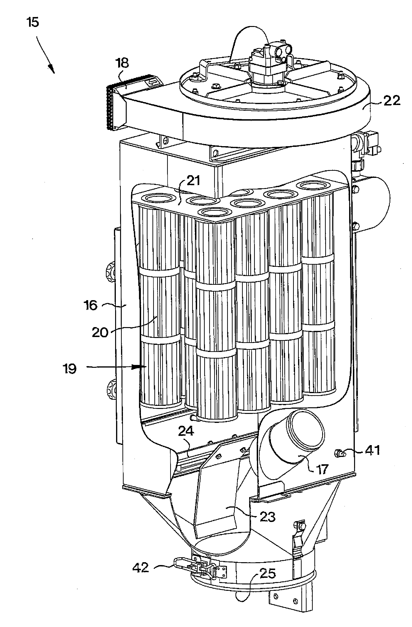 Particle Separator for Separating Drill Cuttings From an Air Flow and a Drill Rig as Well as a Method for Controlling a Particle Separator