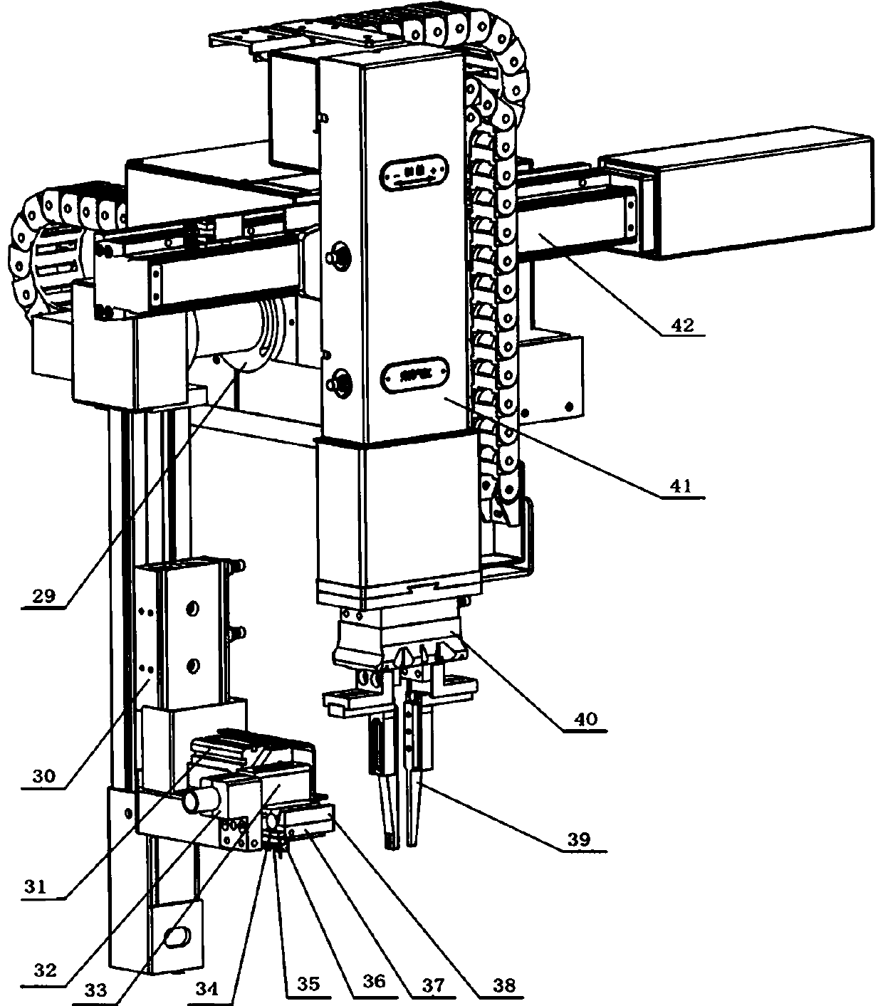 Automatic feeding and blanking system for centerless grinding machine screws