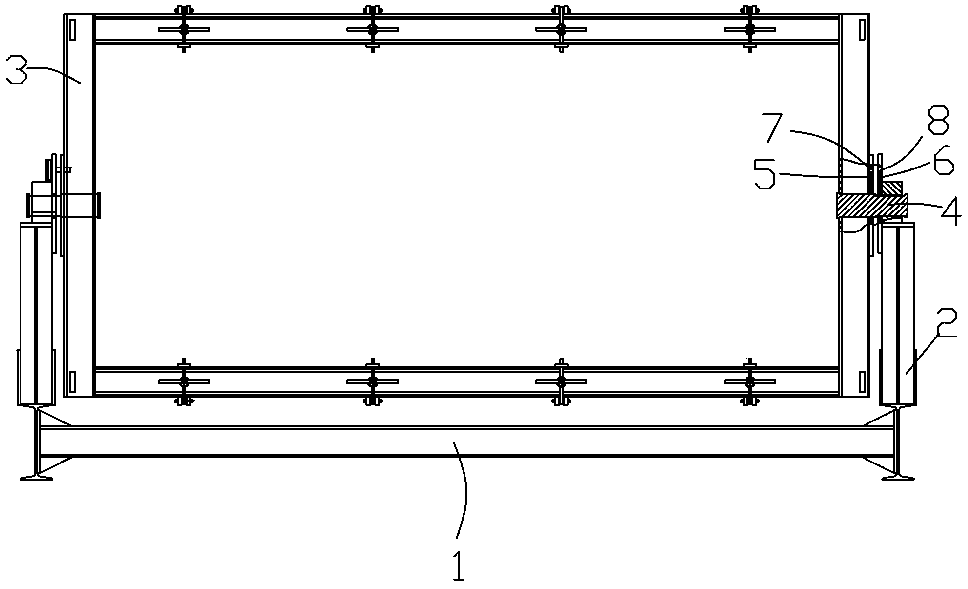 Truss omnibearing welding overturning platform