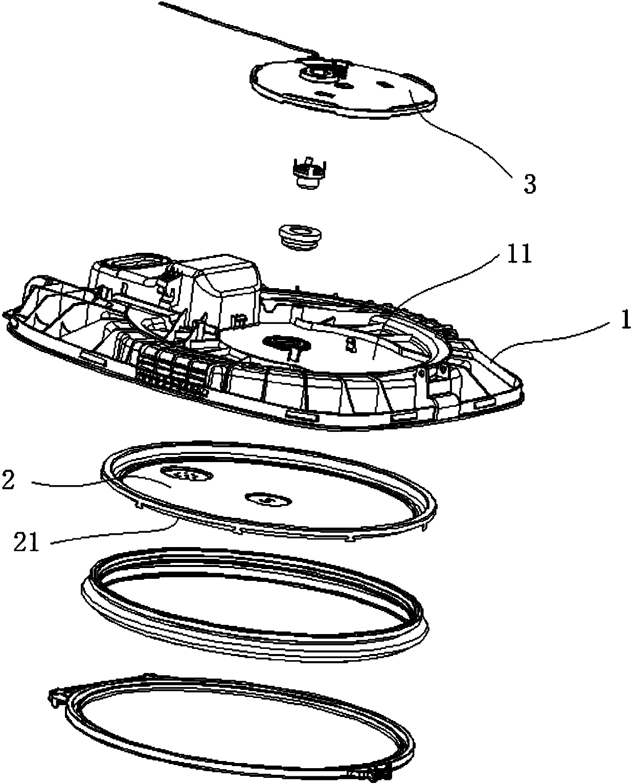 Cooking instrument and cover structure for cooking instrument