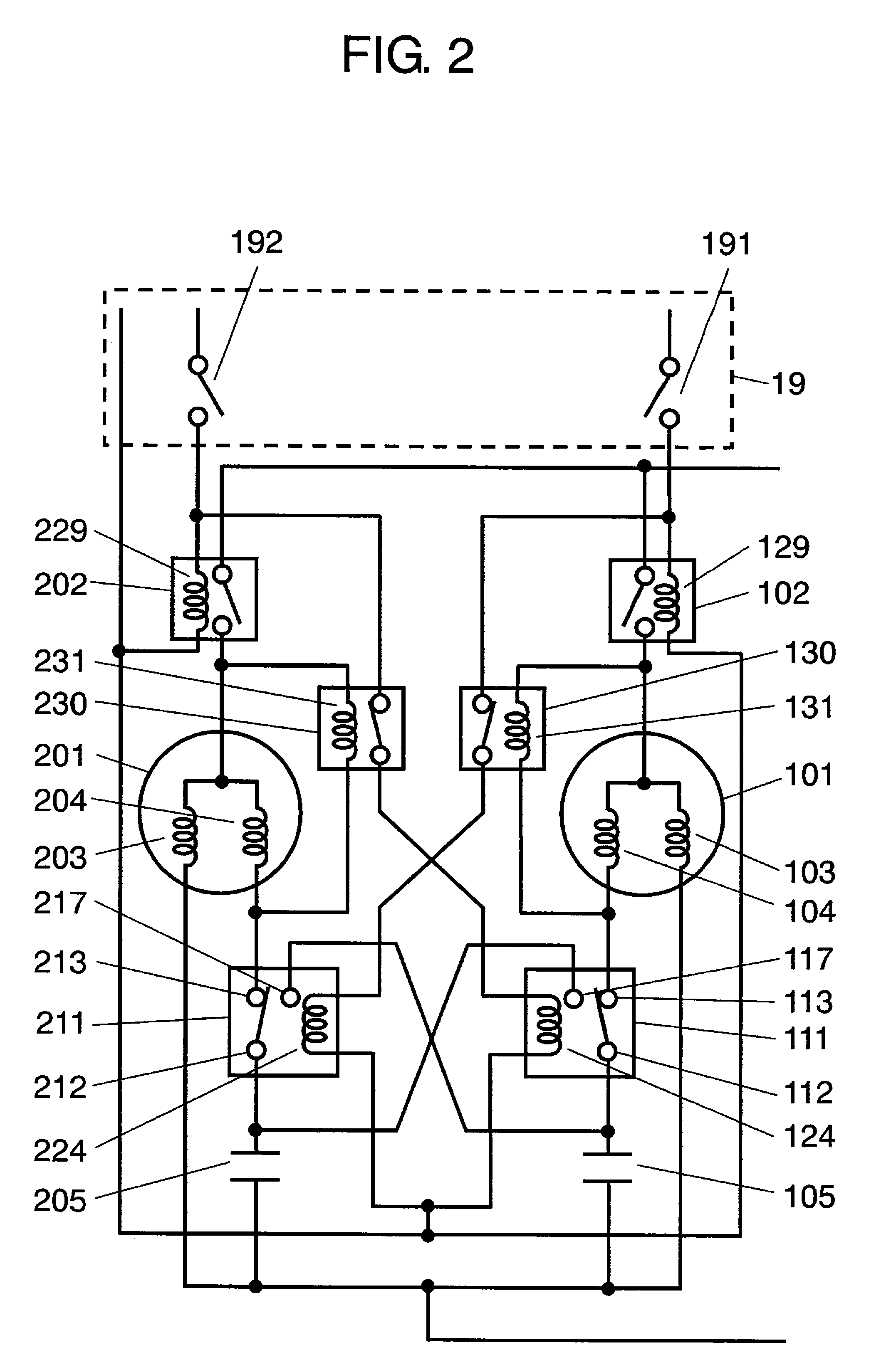 Dual air conditioner system shared capacitors