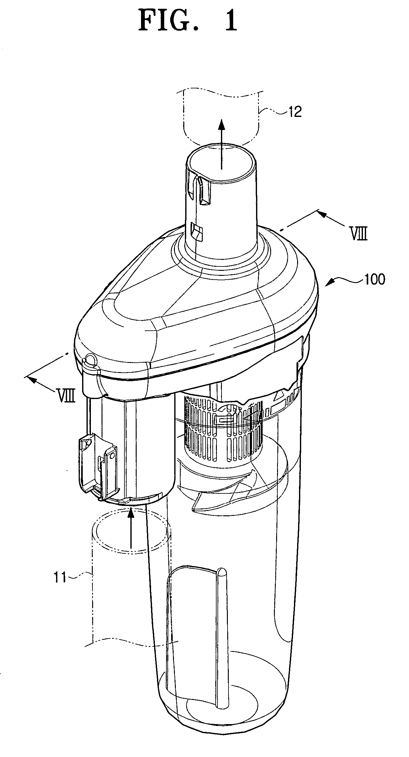 Handle type cyclone dust-collecting apparatus