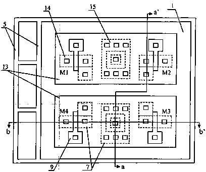 On-chip array thermoelectric converter of field effect transistor and fully-automatic alignment manufacturing technology thereof