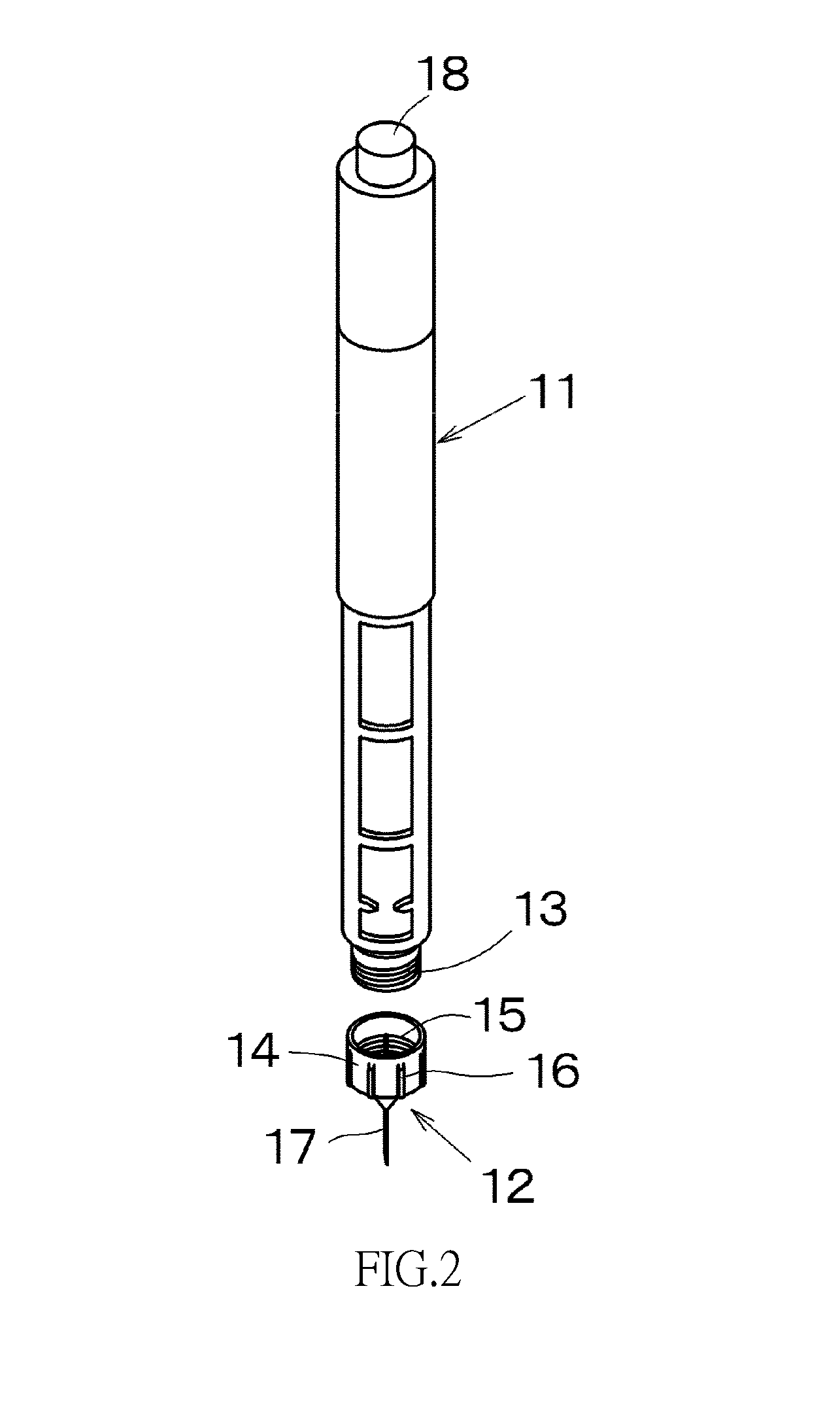 Container for waste syringe needle