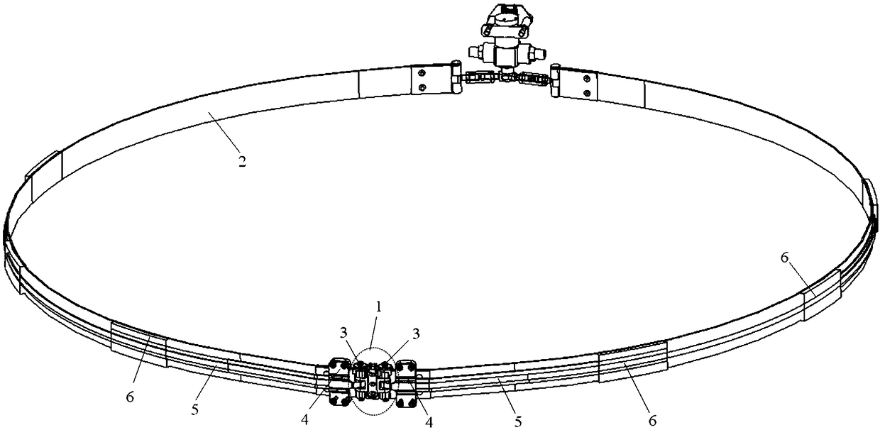 Satellite-borne antenna wrapping belt high-damping automatic rebound-stopping device