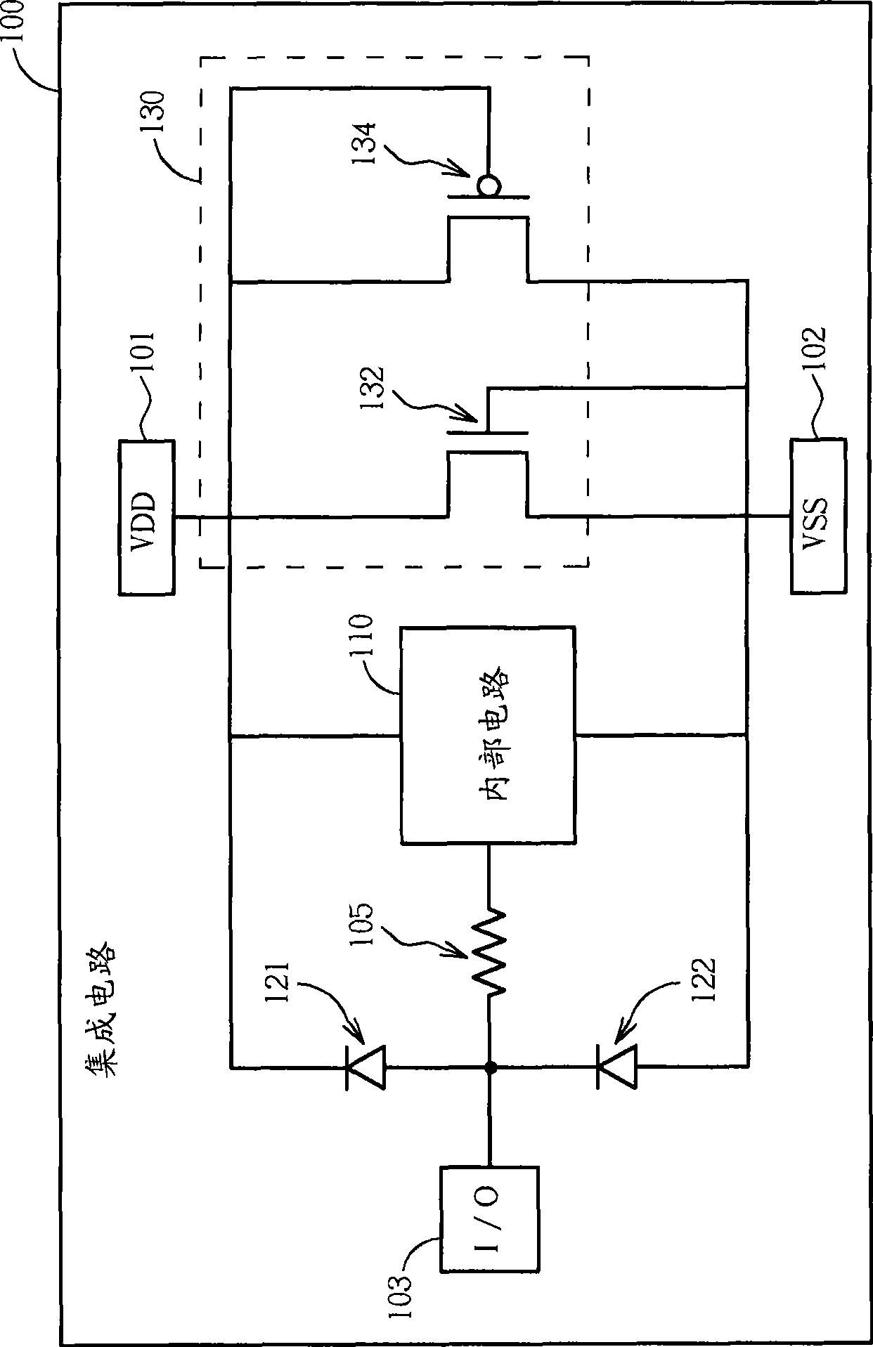 Integrated circuit with electrostatic discharge protecting circuit