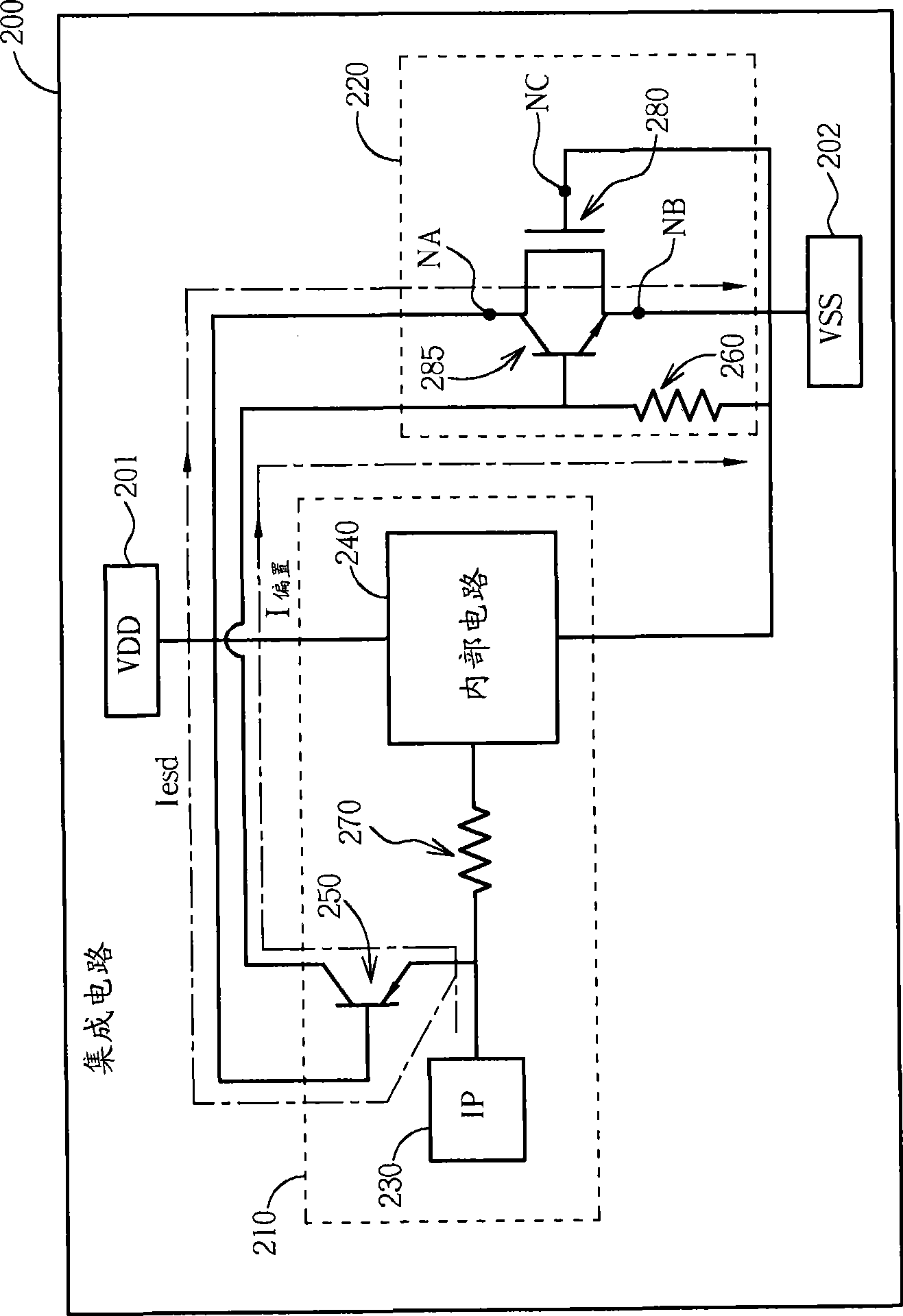 Integrated circuit with electrostatic discharge protecting circuit
