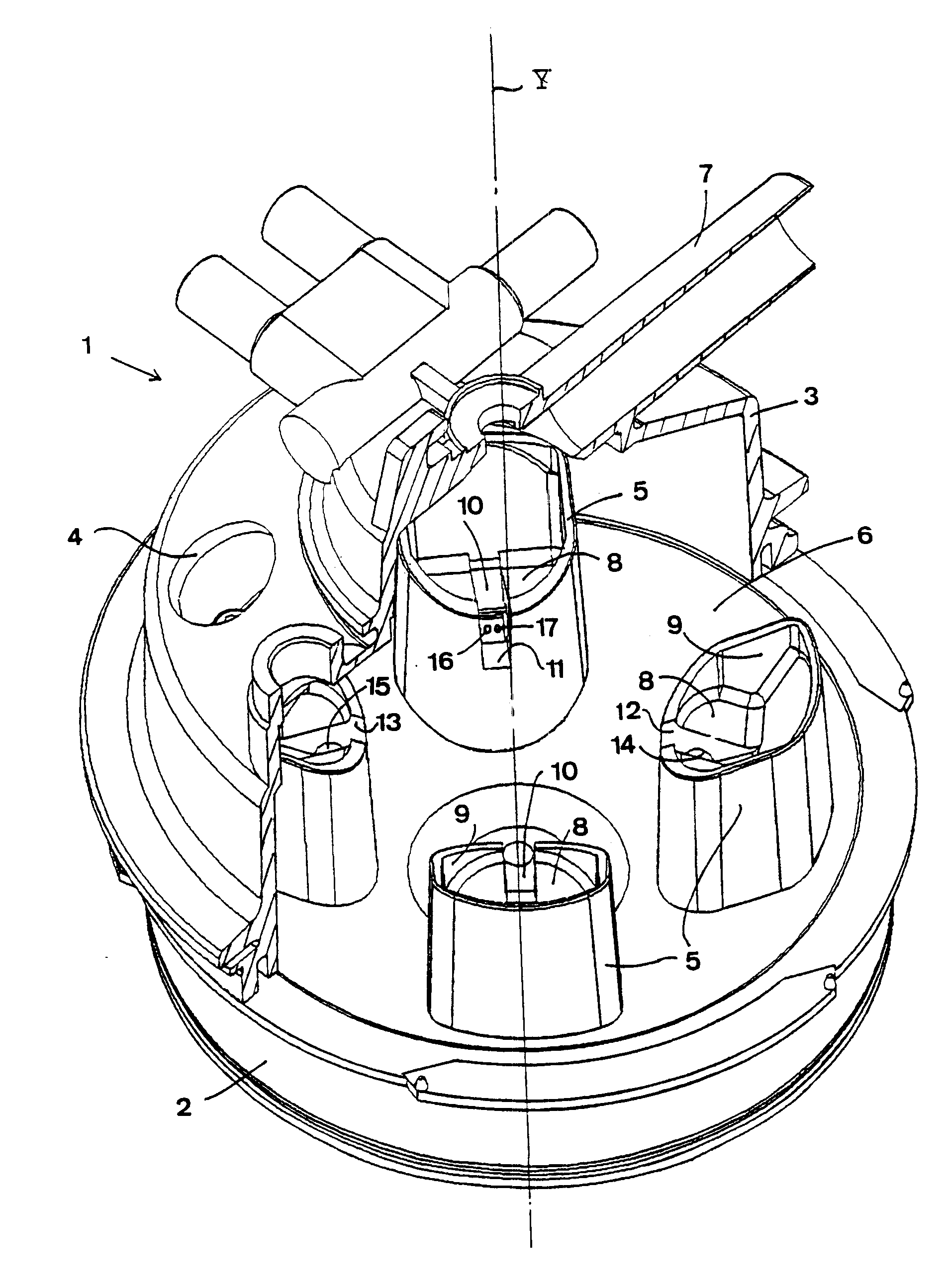 Device for measuring an electrical parameter in the milk