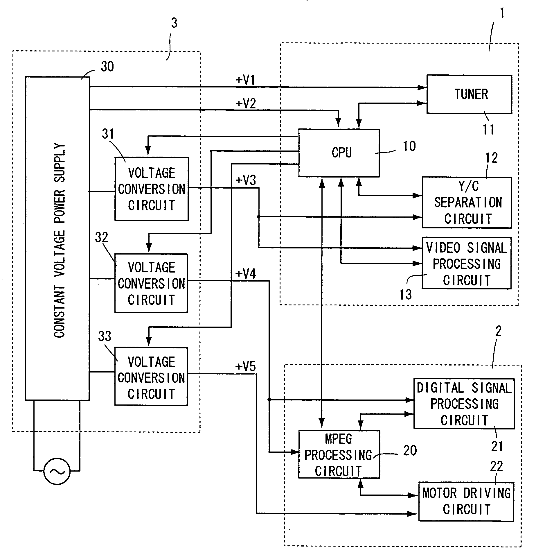 Power controller of combined electronic equipment