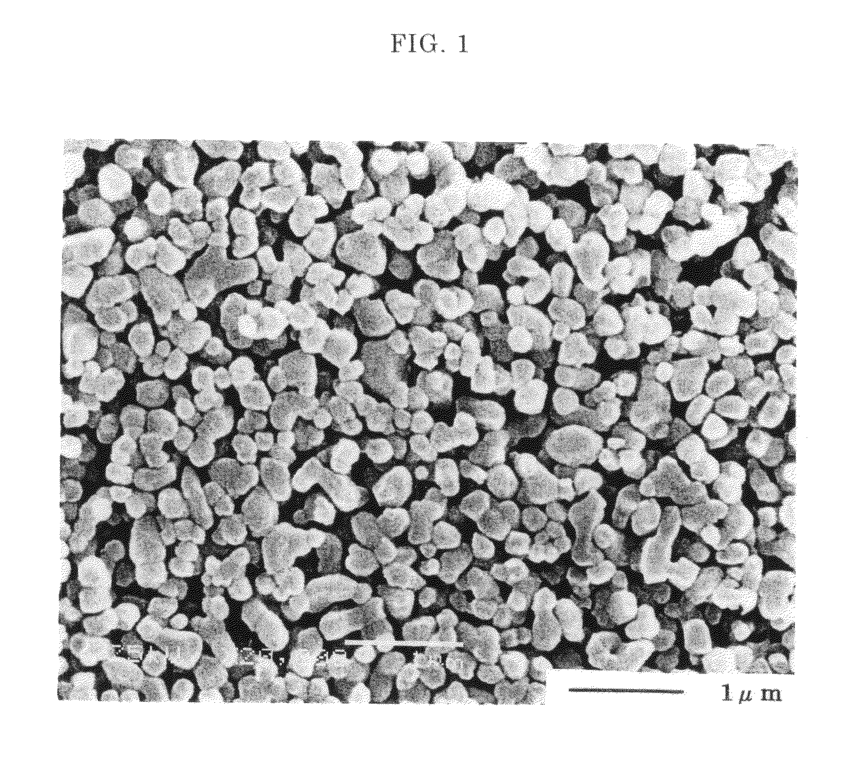 Process for production of powder of perovskite compound