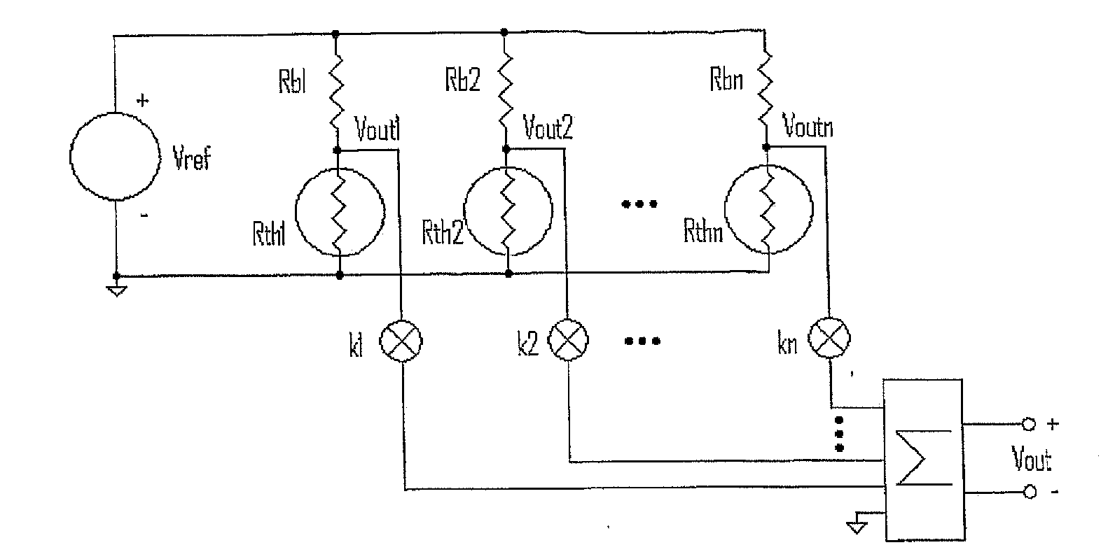 Circuit and Method for Fitting the Output of a Sensor to a Predetermined Linear Relationship