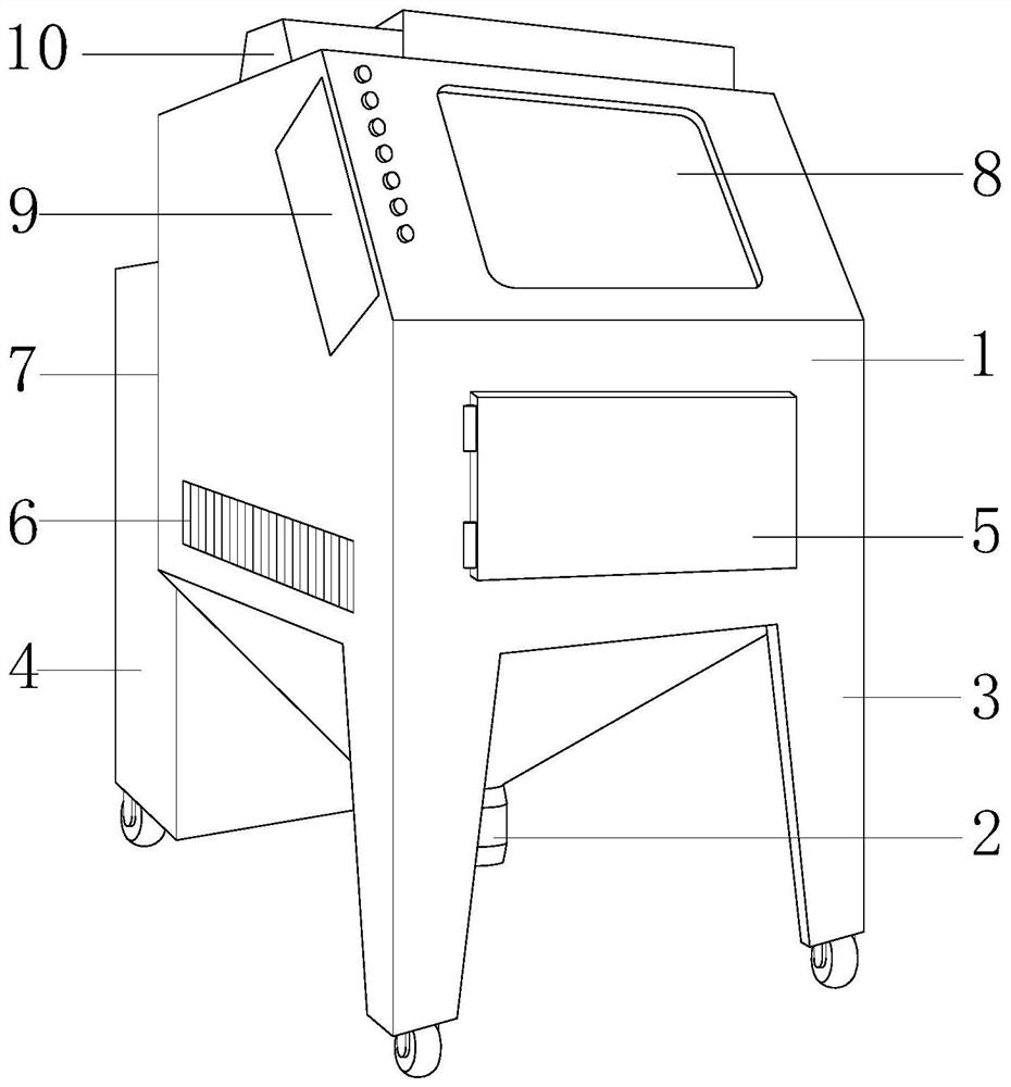 An automatic flipping sandblasting device for auto parts