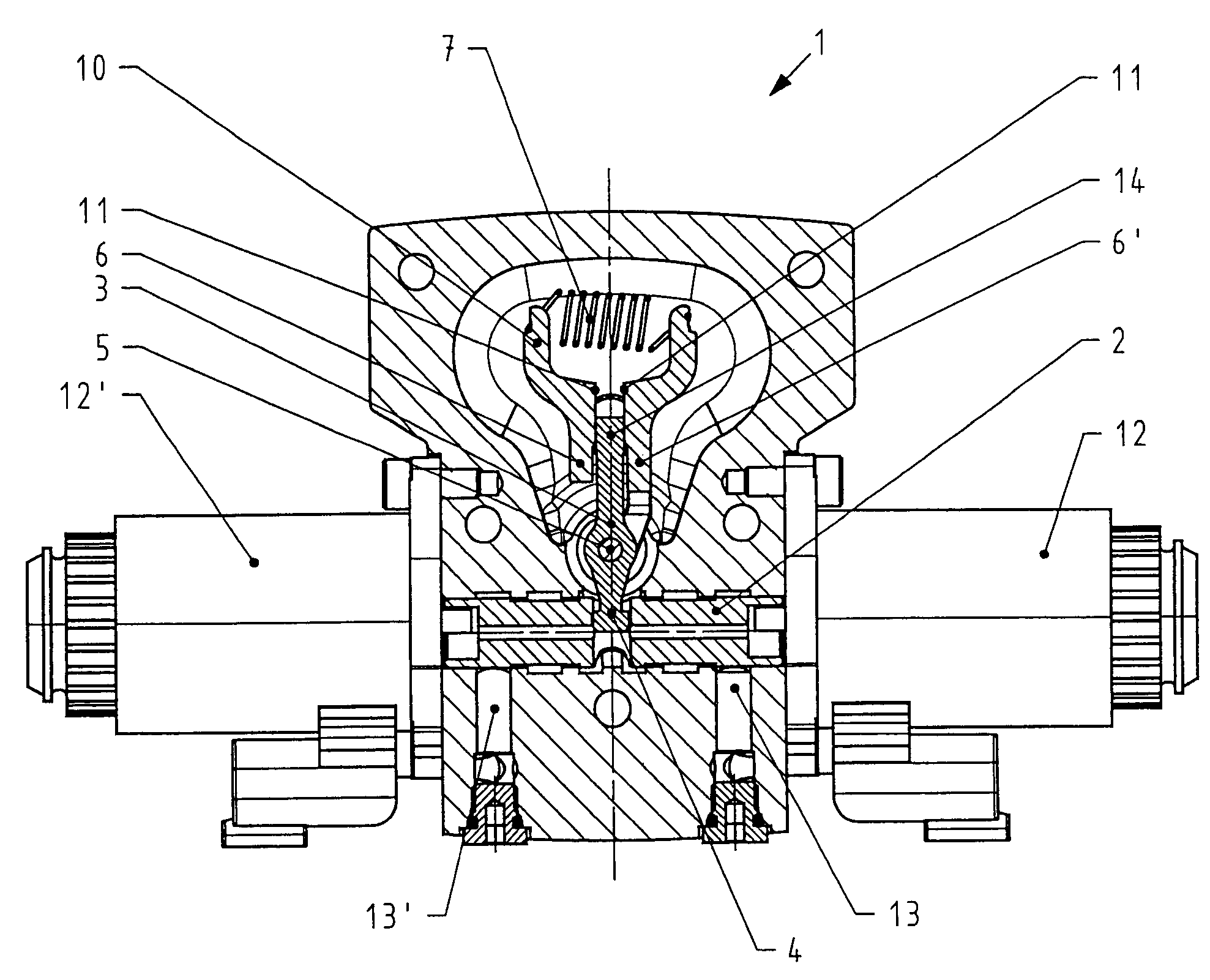 Axial piston machine having a device for the electrically proportional adjustment of its volumetric displacement