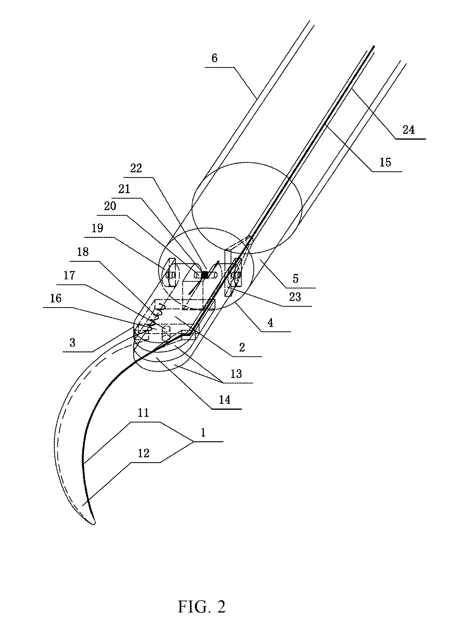 Double-joint sickle knife for endoscopy therapy