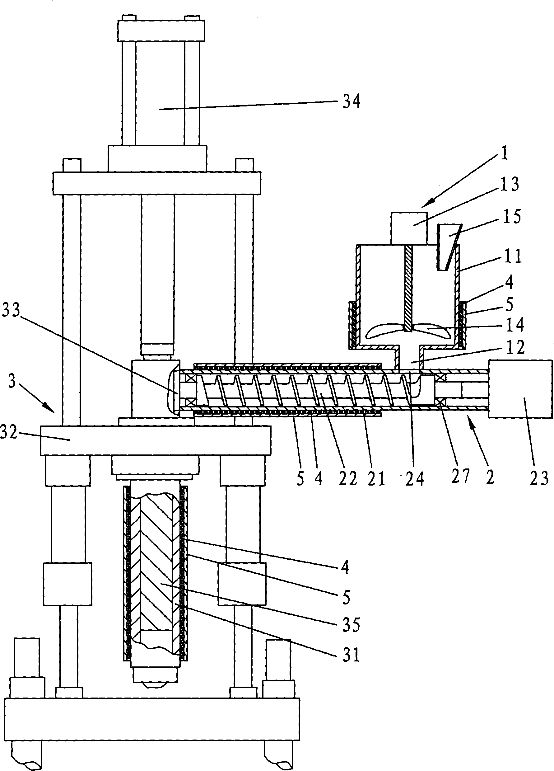 Vertical type ceramic injection machine