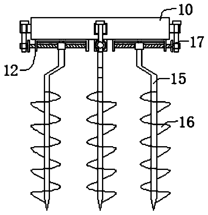 Mechanical arm of earth auger