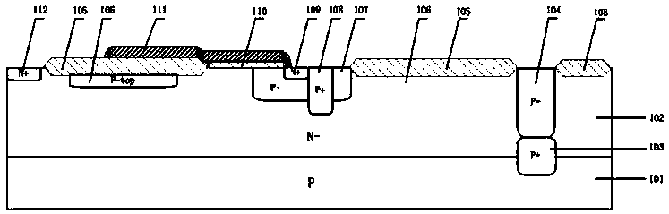 High-sided transverse double diffused field effect transistor