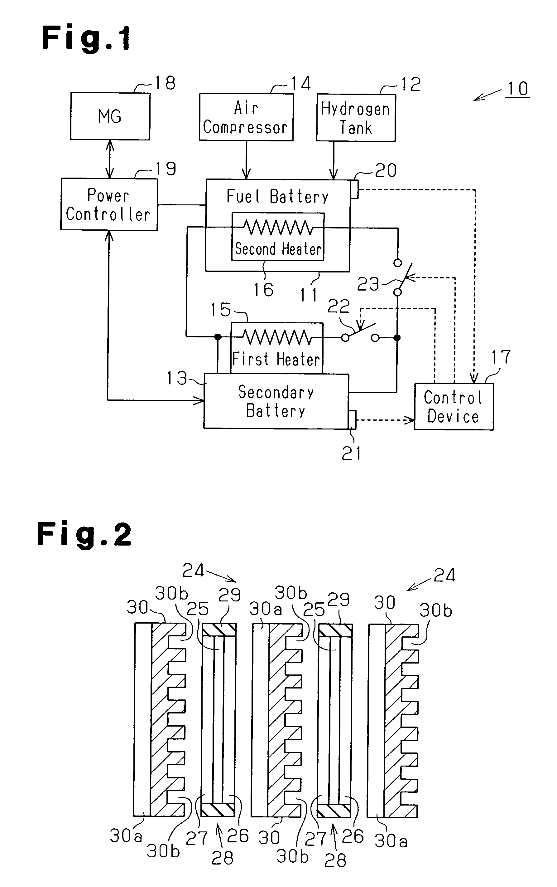 Warming device for fuel cell system