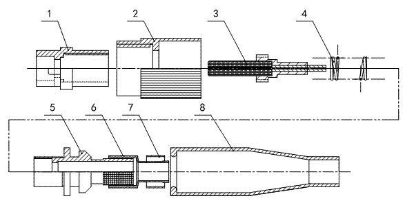 Automatic rotatable installing machine for movable optical fiber connector