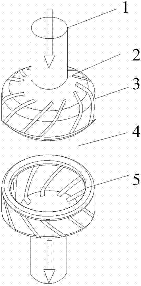 Disc-type gyromagnetic transverse blowing vacuum arc extinguish chamber