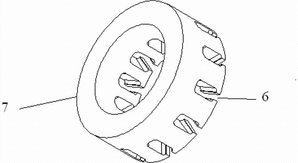 Disc-type gyromagnetic transverse blowing vacuum arc extinguish chamber