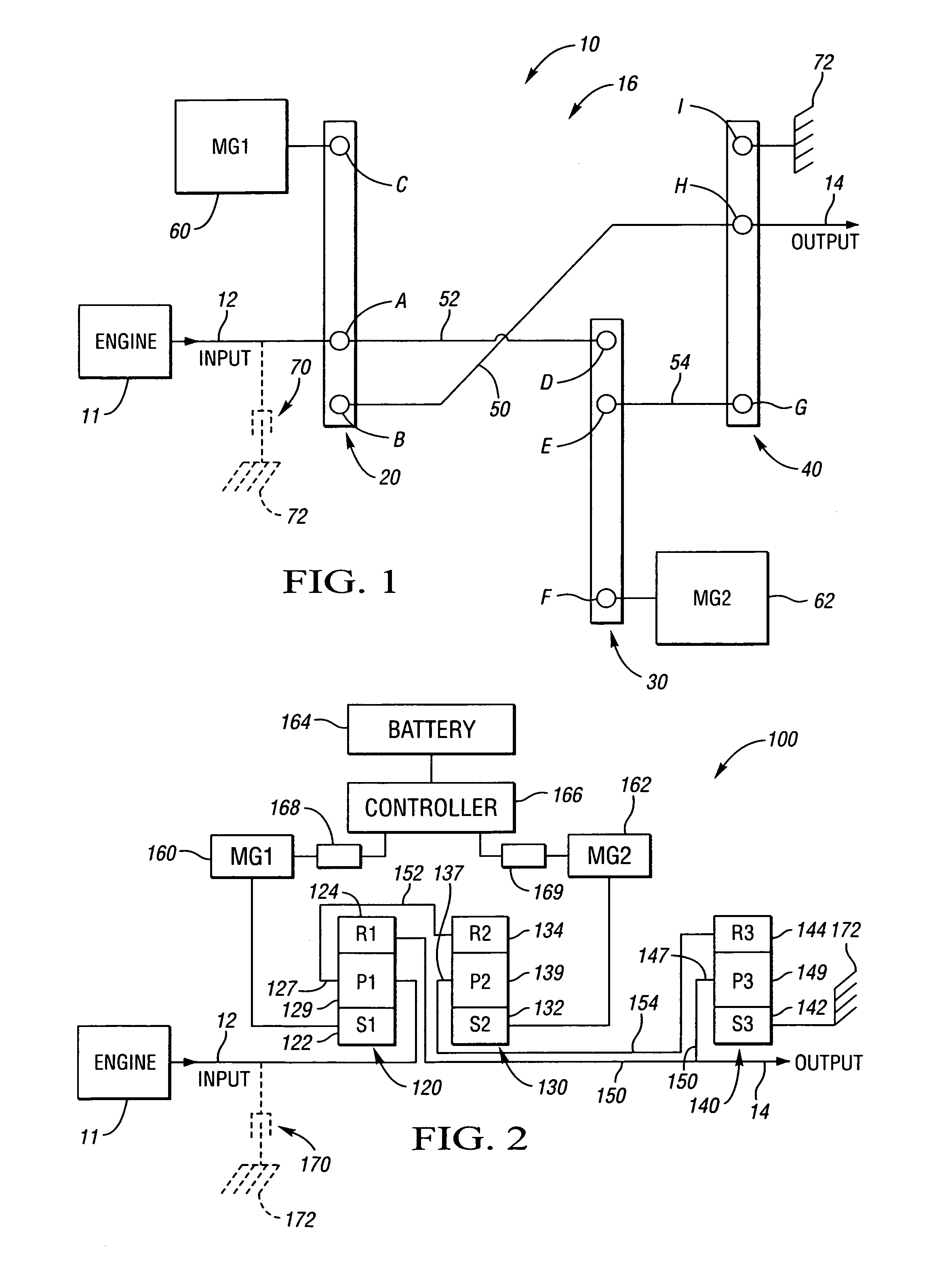 Single mode, compound-split transmission with dual mechanical paths and fixed reduction ratio