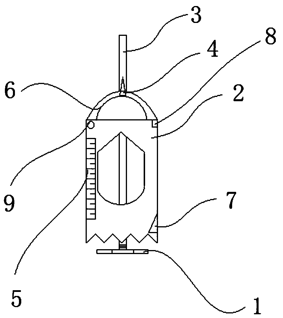 Molding device for skull defect model with definite depth and method