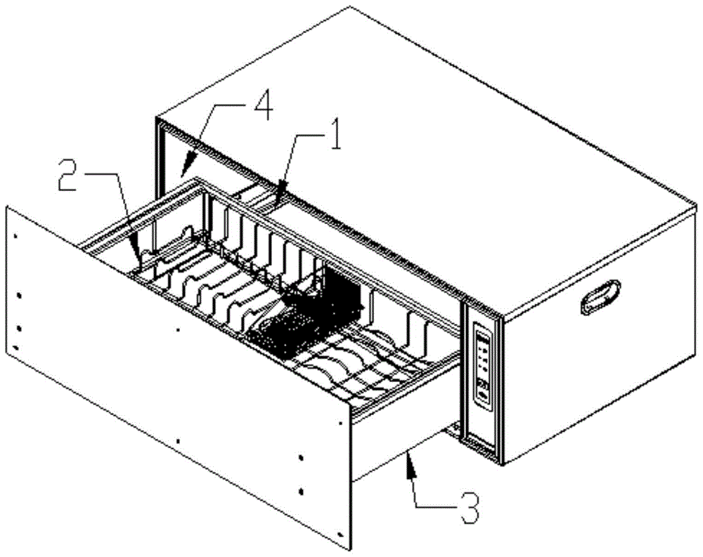 Buffer self-priming vertical board drawer structure