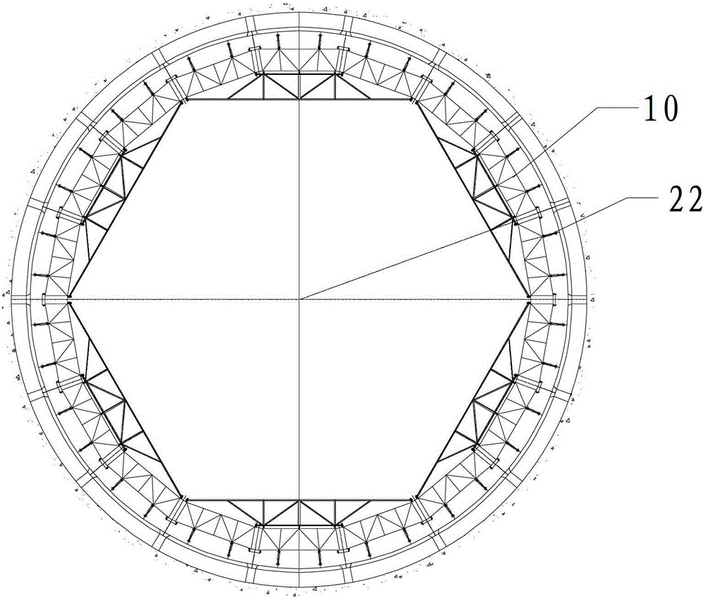 Full-circle integrated upside-down hanging formwork and its erecting and demoulding methods