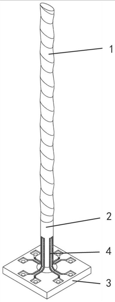 Flexible seal beard-imitated underwater flow field sensor and preparation method thereof