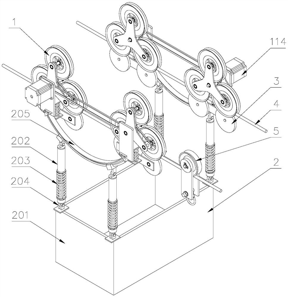 A hanging basket device for inspection of high-voltage transmission lines