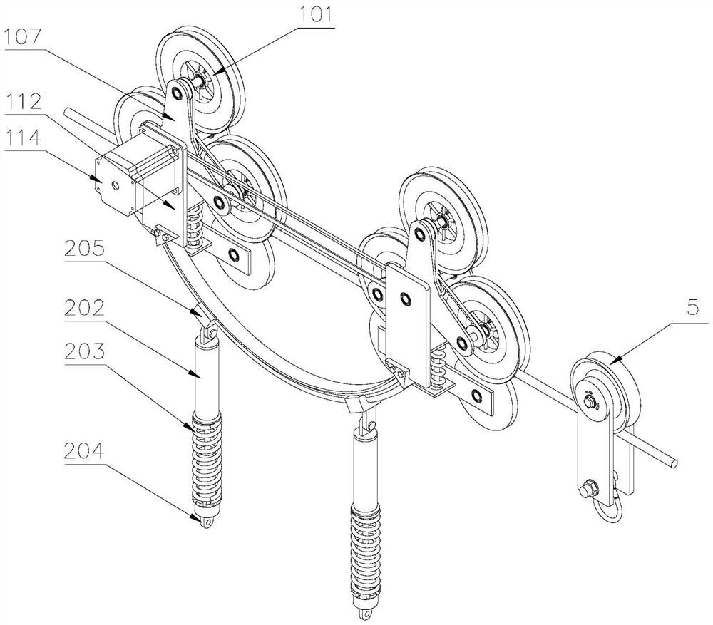 A hanging basket device for inspection of high-voltage transmission lines