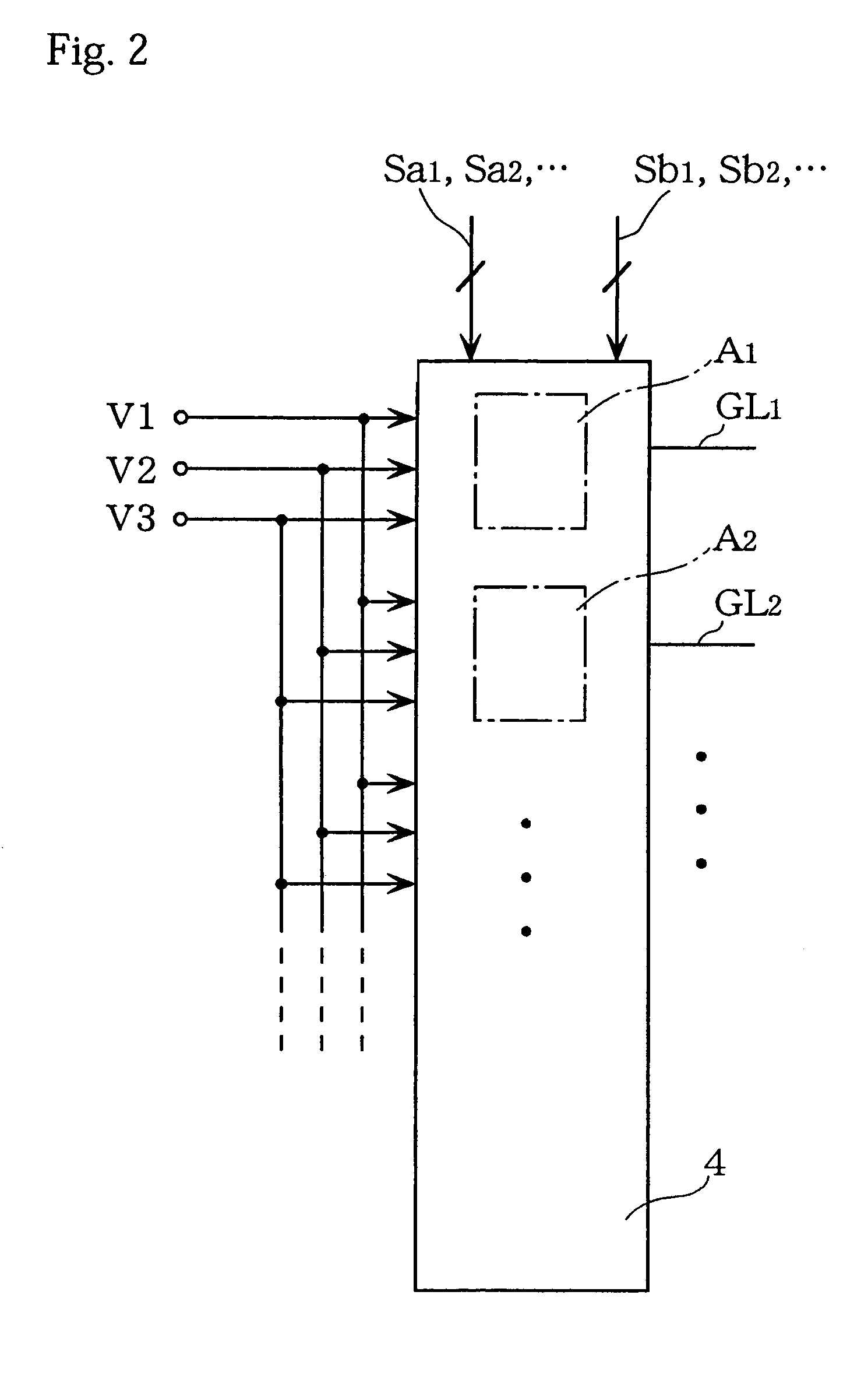 EL display device providing means for delivery of blanking signals to pixel elements