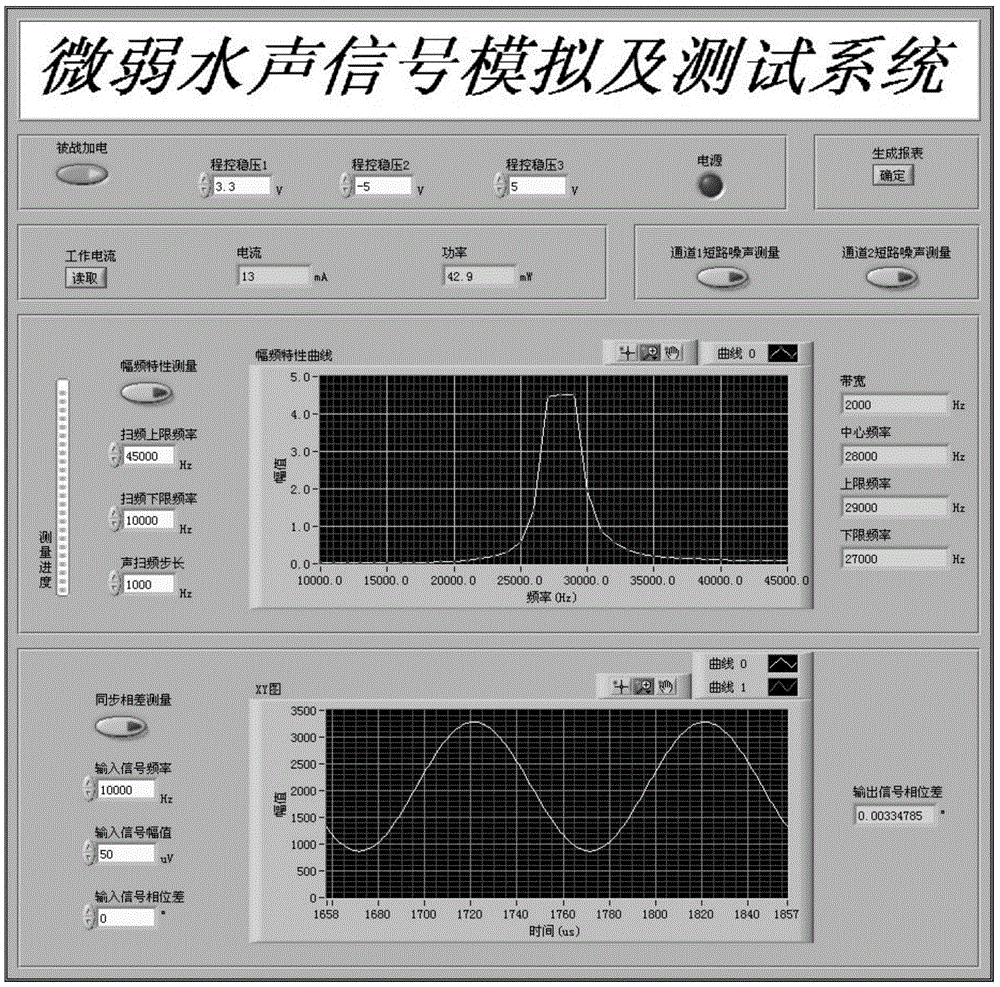 Weak underwater acoustic signal simulation and test device