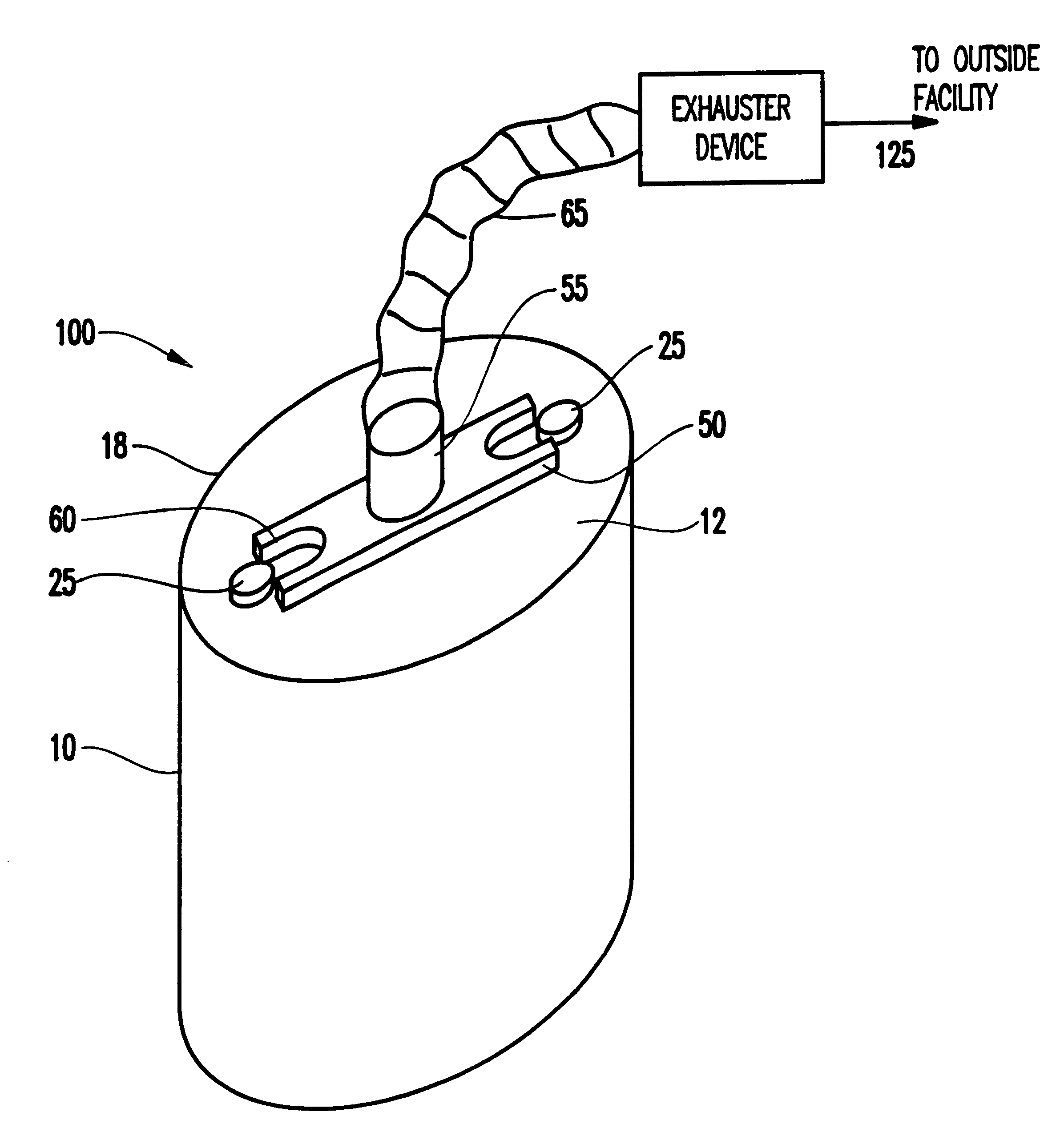 Venting device for hazardous material containers