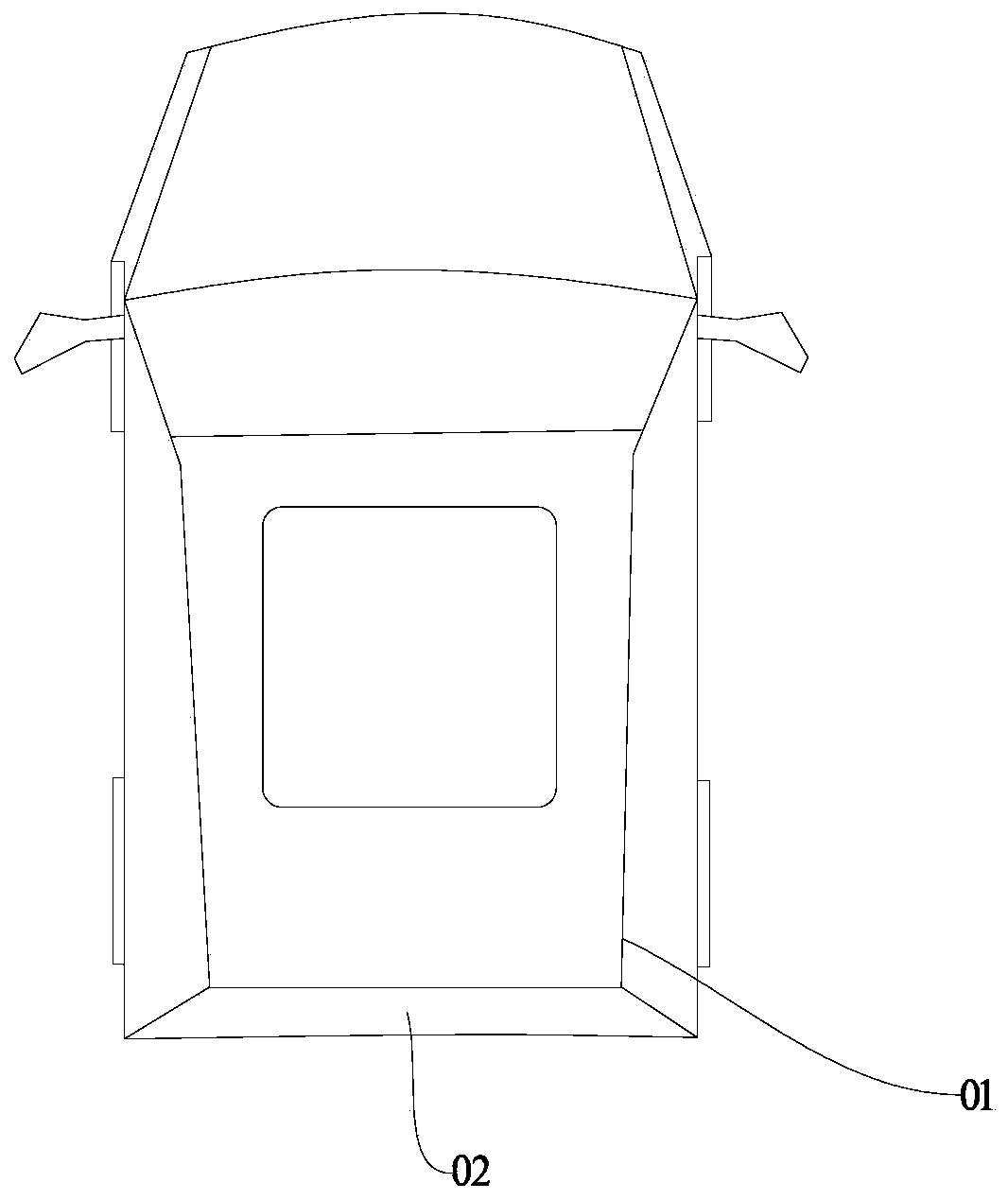 A wheelchair boarding device for an electric vehicle for the disabled