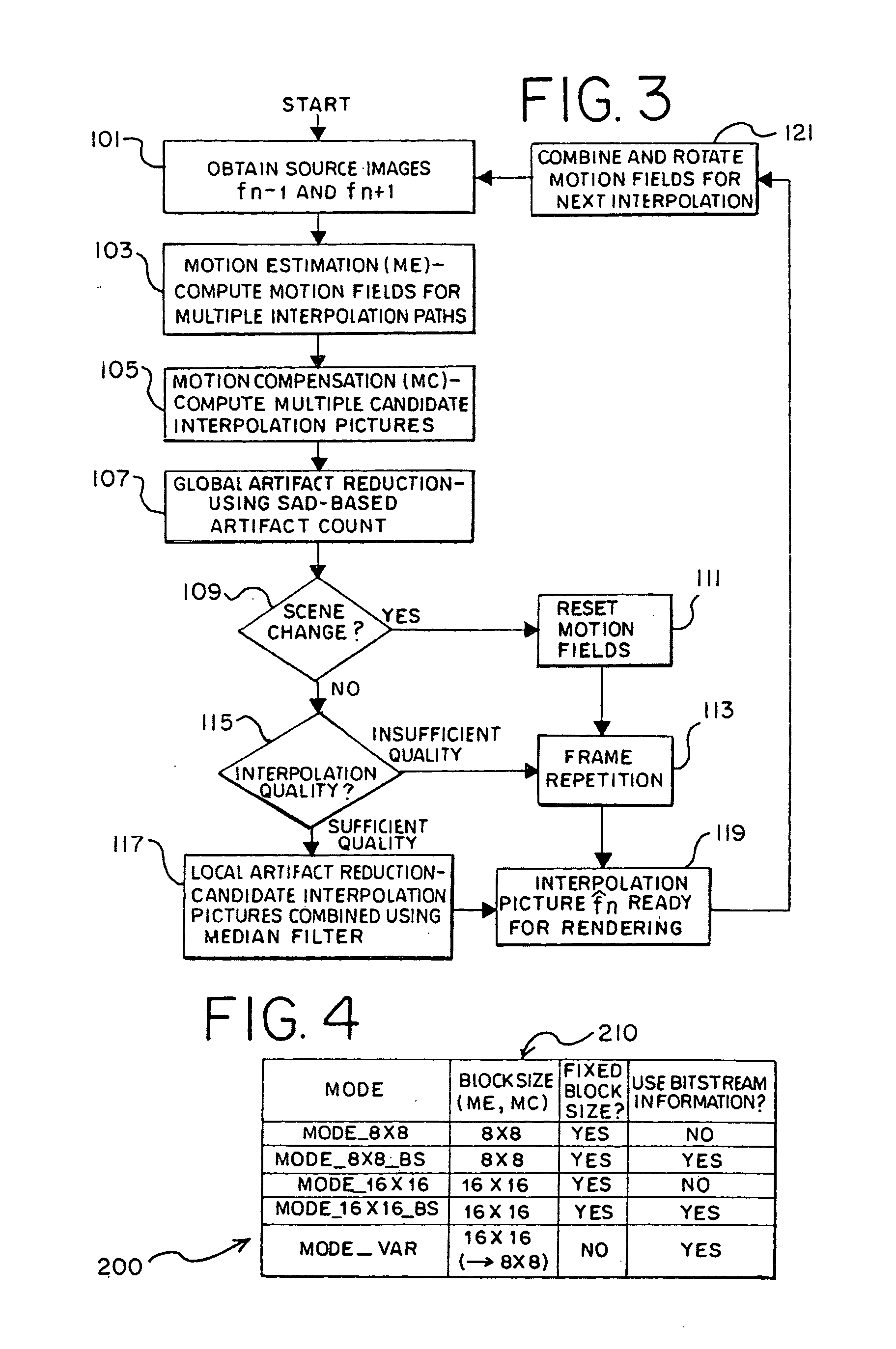 System and method for frame interpolation for a compressed video bitstream