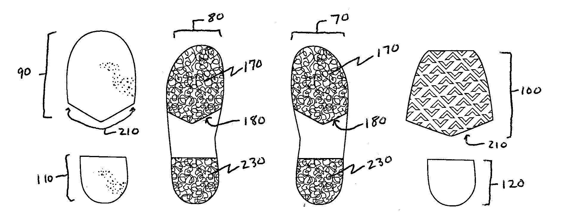 Footwear Kit with Adjustable Foreparts