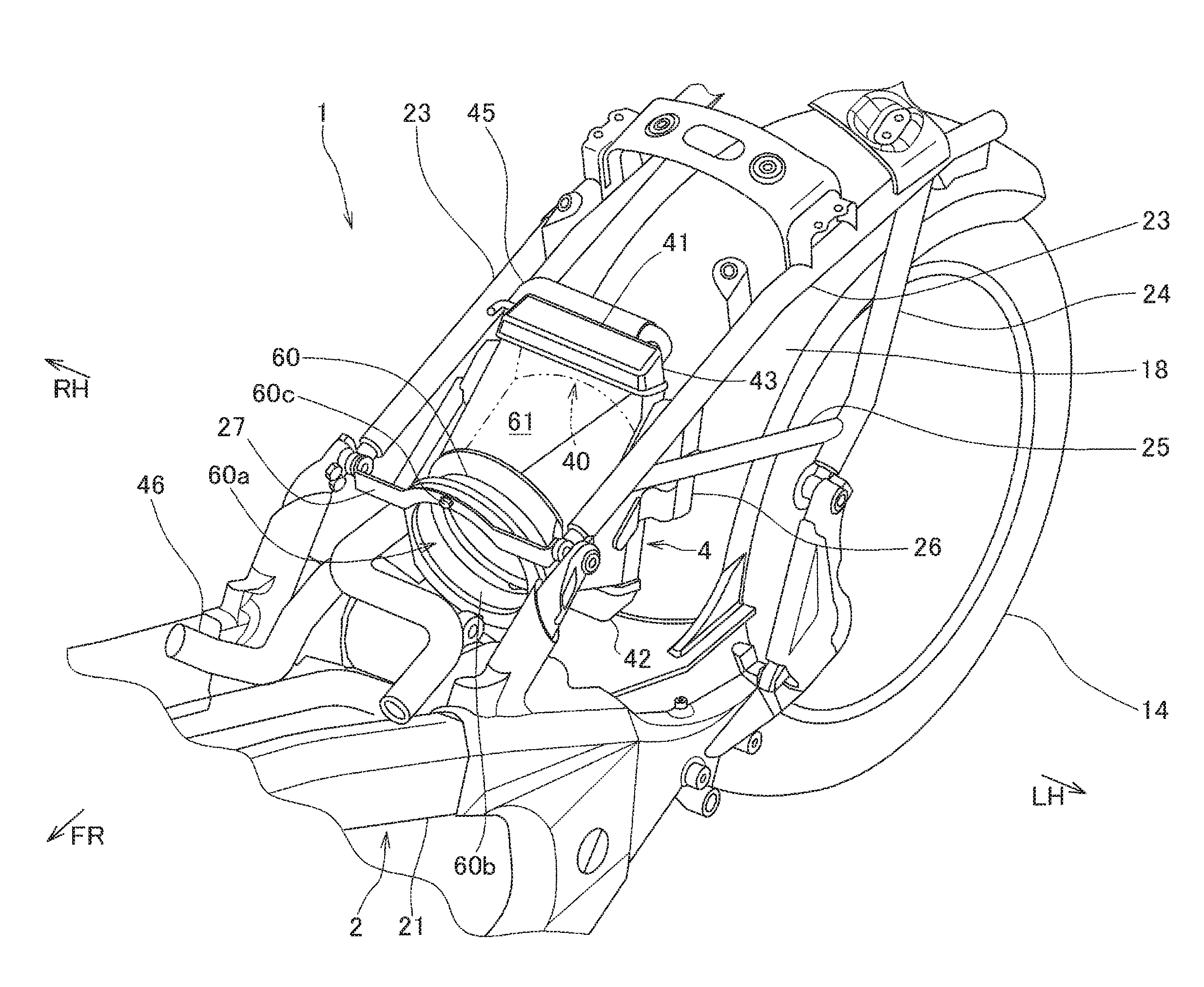Radiator arrangement structure for saddle-ride type vehicles
