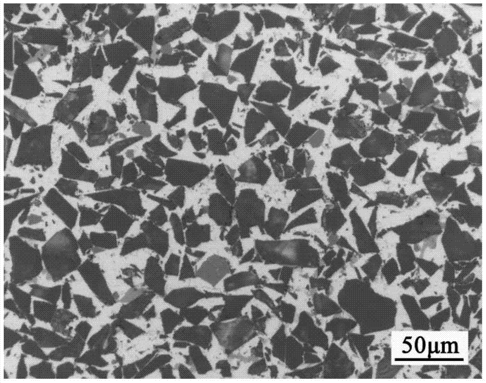 High volume fraction silicon carbide particle reinforced aluminum matrix composite material and its preparation method