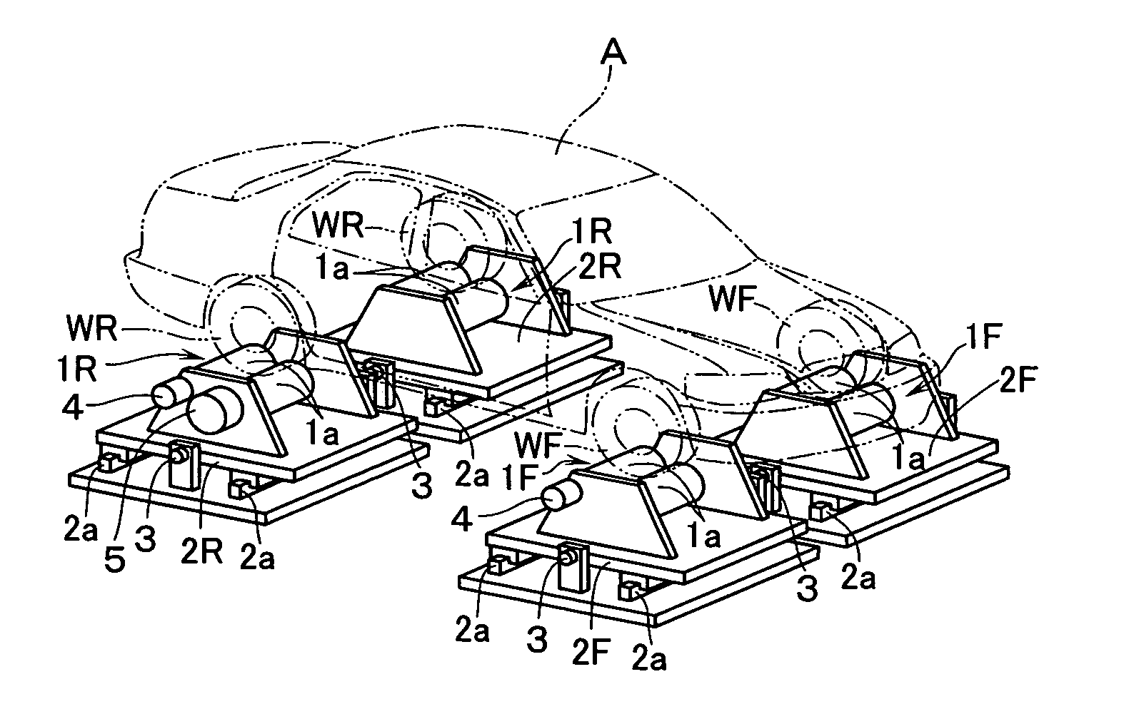 Method of measuring unilateral flow rate of vehicles