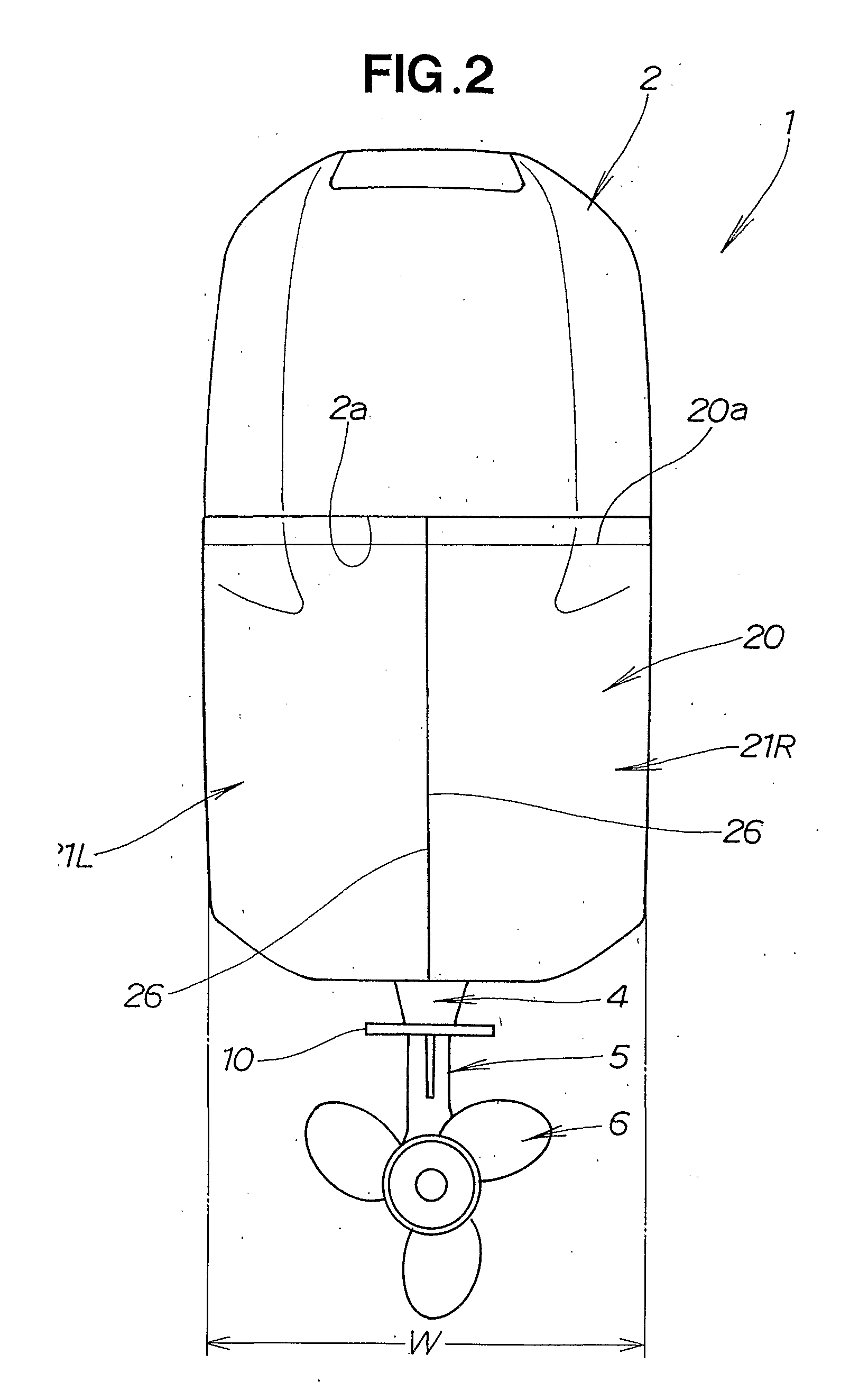 Boat propulsion engine