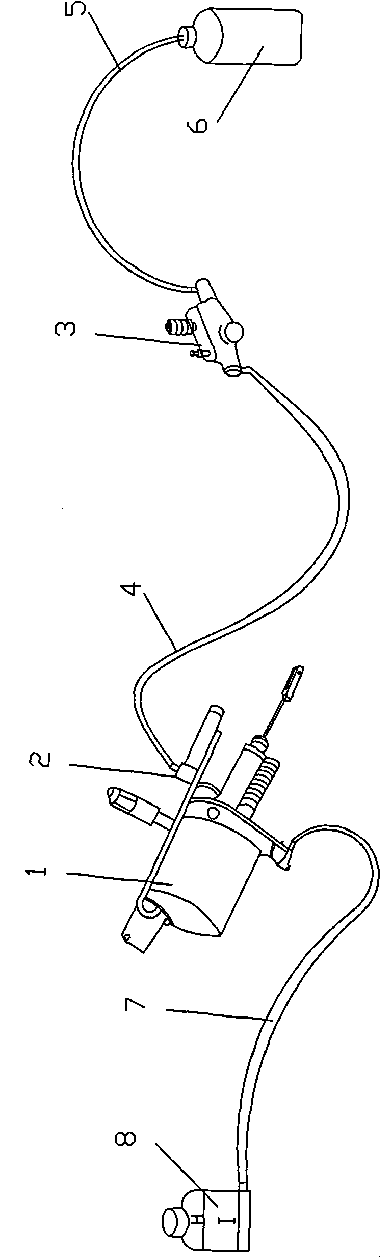Reverse filling exhaust method of hydraulic pipeline of clutch booster