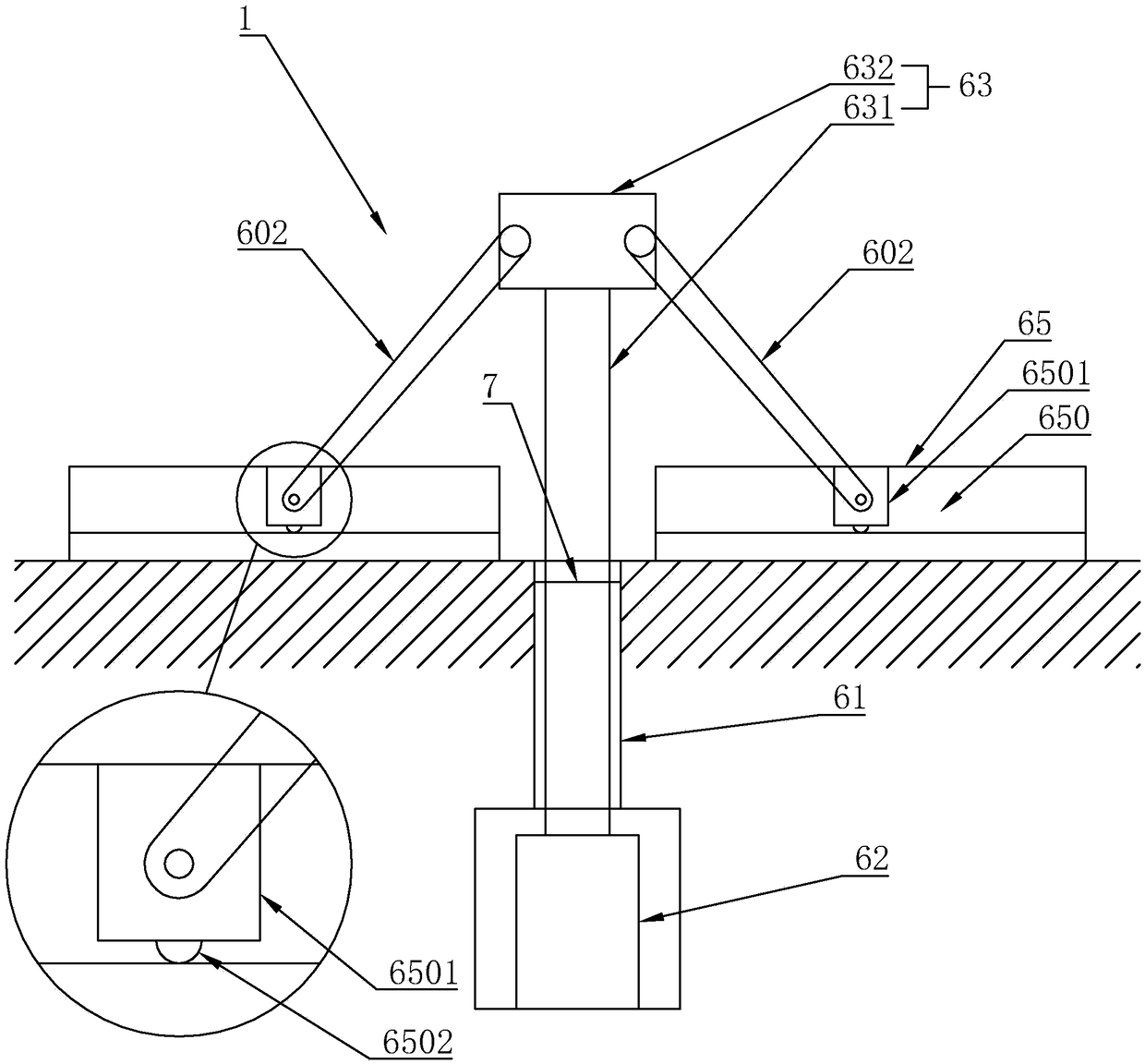 Device for enabling car to park in garage based on radio frequency identification of RFID (Radio Frequency Identification Device)