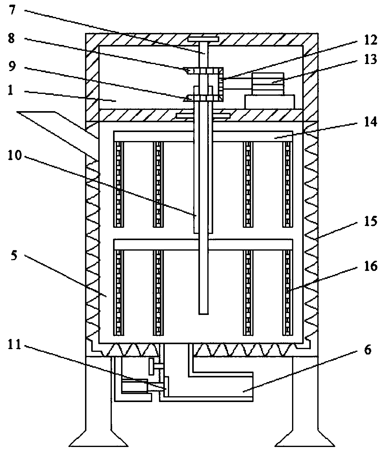 Heating and uniform mixing device for production of circulation promotion and hair growth shampoo