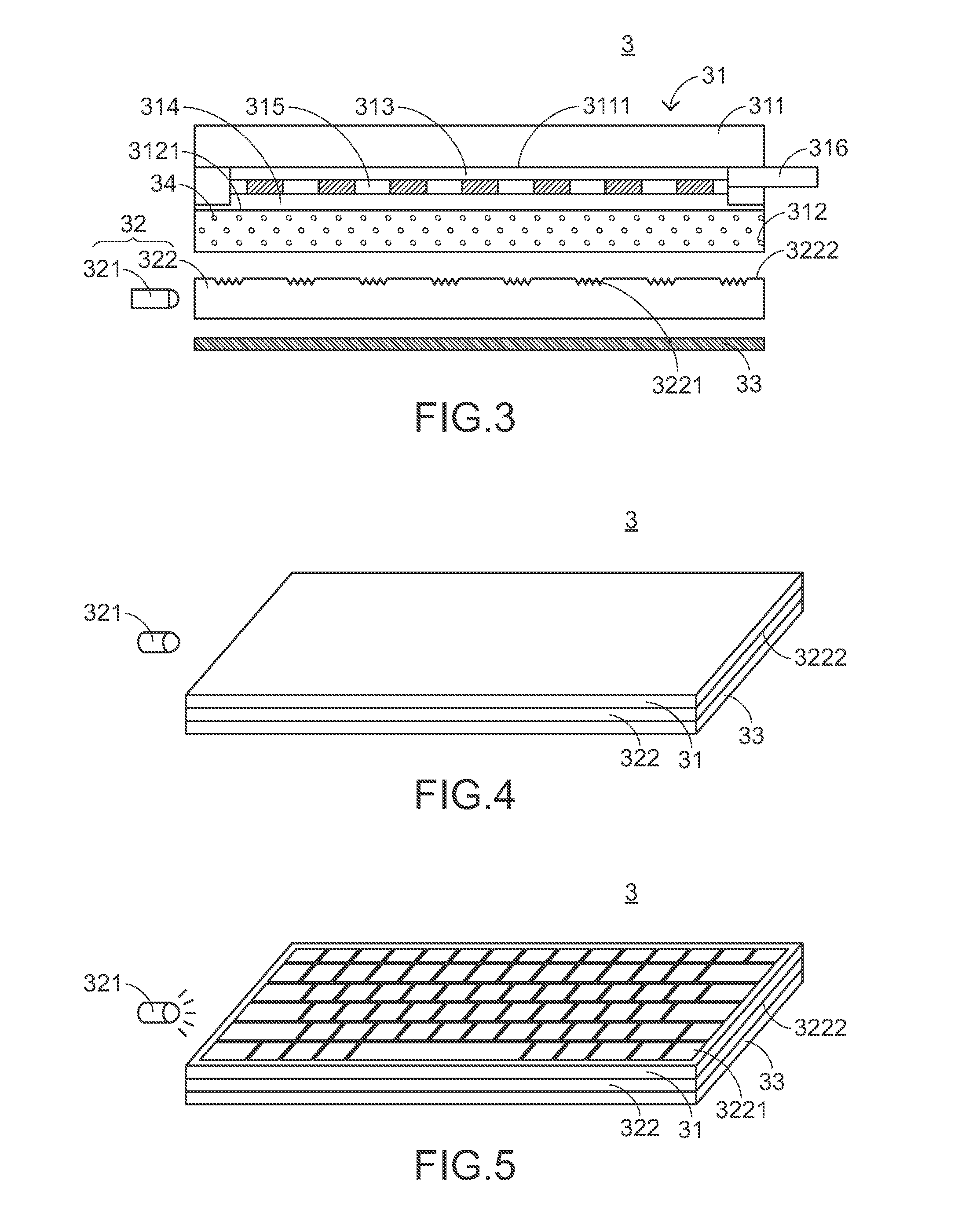 Input device with luminous patterns