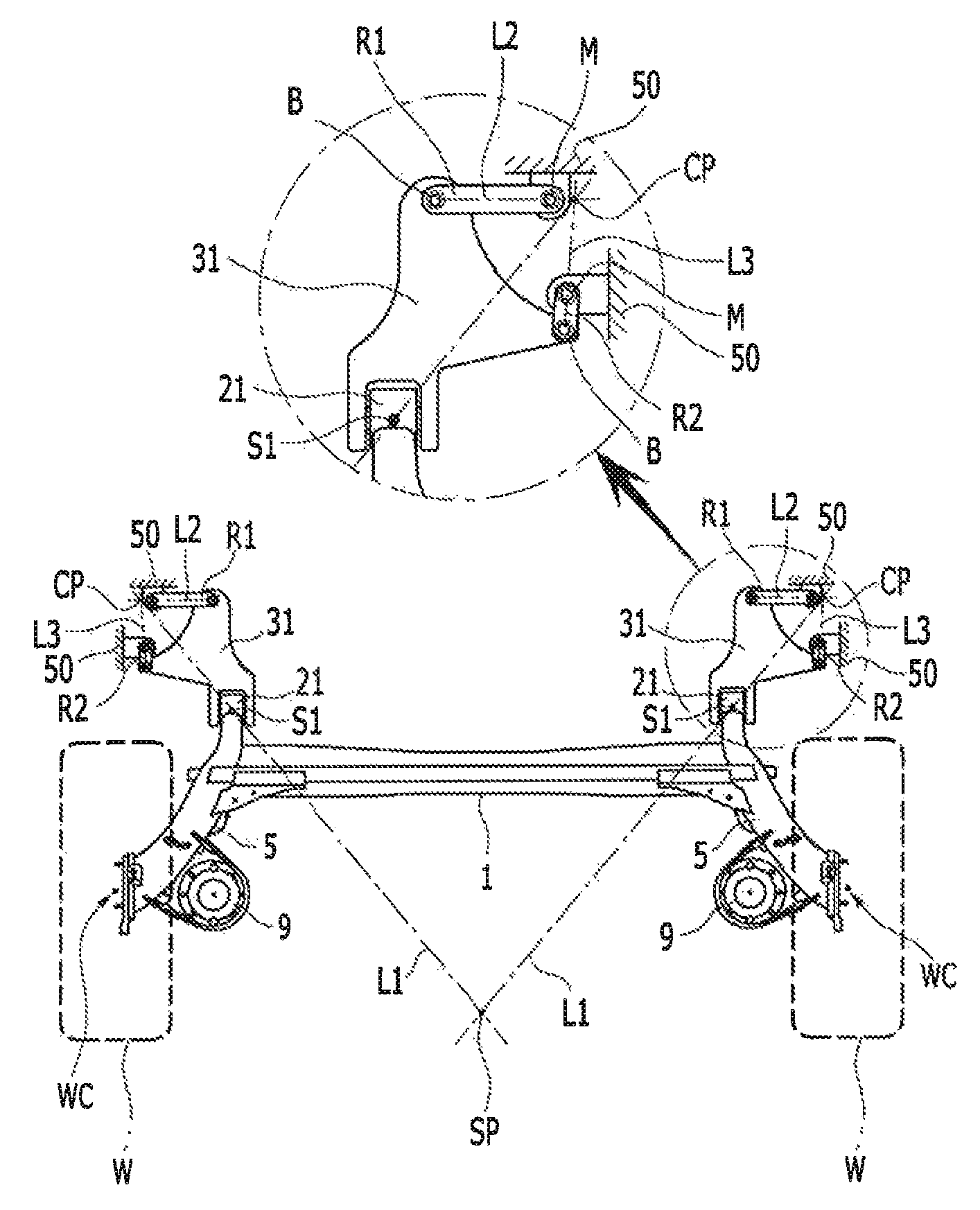 Coupled torsion beam axle type suspension system