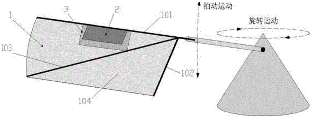 Flapping rotor wing capable of achieving lift enhancement through hole