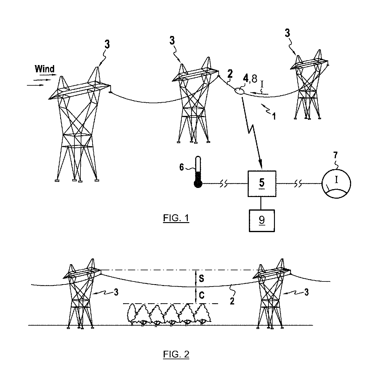 Method and system for measuring/detecting ice or snow atmospheric accretion on overhead power lines