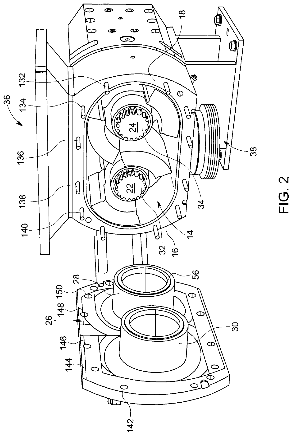 Rotary pump with rotor bearing ring